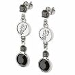 San Antonio Spurs Rhodium Logo Earrings