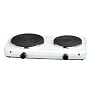 Maxi-Matic EDB-302F Elite Cuisine Dual Temperature Double Burner 1500-Watt Hot Plate, White