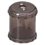 Plastic Pencil Sharpener W/Receptacle, 1-7/8 High, Smoke, Sold as 1 box(10 per box)