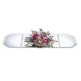 Mirrored Glass Table Runner (3 piece set), 36"x12" beveled