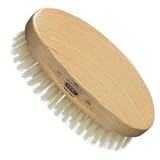 Kent Men's Oval Beechwood White Bristle Hairbrush