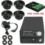 4 Channel DVR & 4 CCD Color Cameras Security System D1004+KPC132ZCP