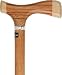 This Fritz handled walking cane is made of a high quality Rosewood with the ends of the handle using a contrasting Maple wood. The impeccable finish would make one think that the handle is one continuous piece of wood. The superior quality of these woods are chosen to exemplify to natural beauty of the wood grain. This Fritz handled Royal Cane also comes with a shiny silver collar making this classy walking cane one that can be used at any occasion.