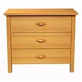 3 Drawer Beadboard Chest Nouvelle in Oak by Venture Horizon
