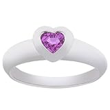 14k Solid Gold Heart-Shaped Pink Sapphire Ring (0.40 ct.tw.)
