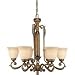 Forte Lighting - 2292-06-36:6LT Chandelier - Mojave Finish/Tapioca Glass