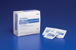 Kendall Curity Alcohol Prep Pads - One Box of 200 #5150