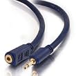 C2G / Cables to Go 40626 Velocity 3.5mm Male/Female  Mono Audio Extension Cable, Blue (6 Feet/1.82 Meters)