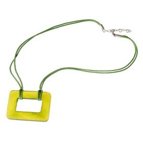 Nvie's Modern Uni bead Resin Pendant Necklace Lime