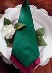 617-D37 Hunter Green Irish Linen Dinner Napkins 17x17