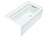 KOHLER K-1123-RA-0 Archer 5-Foot Bath with Comfort Depth Design, Integral Apron and Right-Hand Drain, White