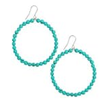 Faux Turquoise Bead Dangle Earrings