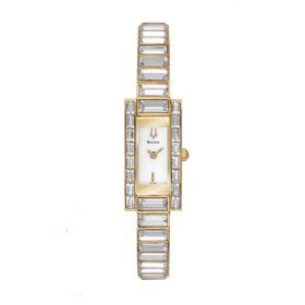 Bulova Wrist Watches - Bulova Crystal Women's M. Of Pearl Dial Watch 97V24