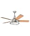 Kichler Lighting 300020AP 52-Inch Kittery Point Ceiling Fan with Fresnel Lens, Antique Pewter