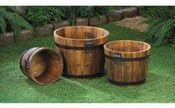Whiskey Barrel Planter Set