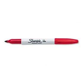 Sharpie 30002 - Permanent Marker, Fine Point, Red, Dozen-SAN30002