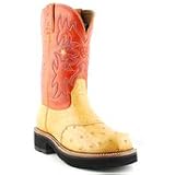 Ariat Ladies 10 Probary' Full-Quill Ostrich Western Desert and Brick by Ariat
