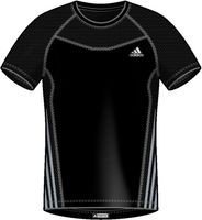 Adidas Herren kurz&auml;rmliges Shirt Supernova, black/black/refl. silver, XL, O04616 Preisvergleich