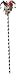 Jester Skull Cane 40in