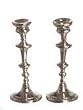 Dollhouse Miniature Set of Silver Candlesticks