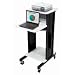 Oklahoma Sound PRC200 Steel Premium Presentation Cart, 18" Width x 40-1/2" Height x 30" Depth, Ivory Woodgrain/Black