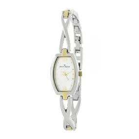 AK Anne Klein #10/9367SVTT Women's Two Tone Casual "X" Bracelet Watch