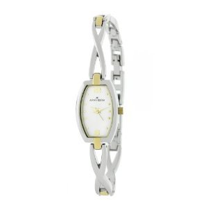 AK Anne Klein #10/9367SVTT Women's Two Tone Casual "X" Bracelet Watch