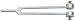 Tuning Fork - Hertz Frequency: Tines 3/8", Handle 2" long Aluminum alloy neurological tuning fork capable of vibrating nerve stimulus at two popular frequencies: C128 with weights and C64 with no weights~Product photo may not exactly match the product offered for sale. Please refer to the product description.