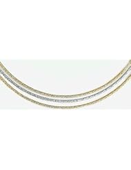 3 Row Multi Color Omega Necklace