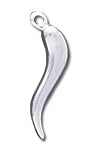 Solid Sterling Silver Italian Horn Pendant