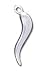 Solid Sterling Silver Italian Horn Pendant