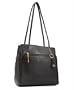 Giani Bernini Leather Napa Shopper Handbag/Purse With Side Cell Phone Pocket ~ Black In Color