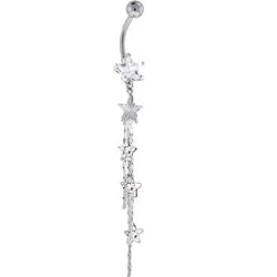 Crystalline Gem COSMIC STAR Dangle Belly Ring