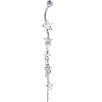 Crystalline Gem COSMIC STAR Dangle Belly Ring