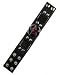 Outer Rebel Fashion Wristband Bracelets- Black with Red Star on Round Metal Plate