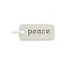 Rectangular Double Sided Engraved PEACE Word Charm or Pendant for Bracelets or Necklaces in Sterling Silver, #8358