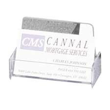 Officemate Oic-97832 Oic Broad Base Business Card Holder - Plastic - 1 Each - Clear