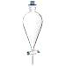 Chemglass CG-1747-05 Glass Squibb Style Separatory Funnel, with 4mm PTFE Stopcock, 500mL Capacity