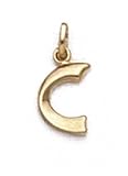 14K 'C' Pol Initial Pendant - GH10036