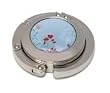 Foldable Blue Butterfly Purse Hanger with Compact Mirror
