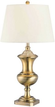 Lite Source LS-20762AB/WHT Macon Table Lamp, 