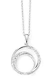9ct Diamond Set Circles Pendant