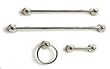 Dollhouse Miniature Chrome Towel Rod Set