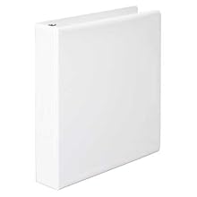 Wilson Jones Line Basic D-Ring 8 1/2 x 11 Inch 1 1/2 Inch Capacity White View Binder (W386-34WA)
