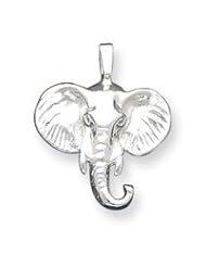 Sterling Silver Elephant Head Charm QC1769"
