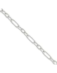 Sterling Silver 8.5inch Fancy Link Bracelet QH176-8.5"
