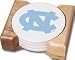 University of North Carolina Tar Heels 4 Absorbent Coaster Gift Set With Wooden Holder