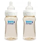 Born Free Twin Pack Wide Neck Bottles, 9-Ounce