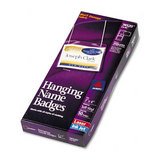 Avery 74520 Neck Hanging Flexible Laser/Inkjet Badges, 50 Holders & 51 White Inserts/box