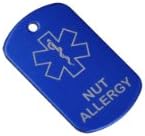 Nut Allergy Dog Tag: Navy